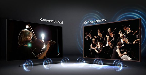 a Images Shows the Diffrent between the Q-Symphony and The Conventional 